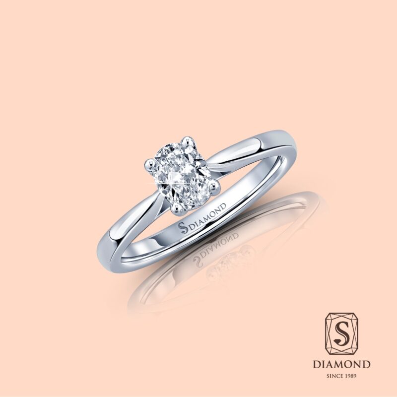 Oval Shape Diamond Engagement Rings | Oval Cut Diamond Solitaire Rings