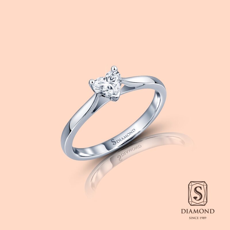 Heart Shape Diamond Engagement Rings | Heart Cut Diamond Solitaire Rings