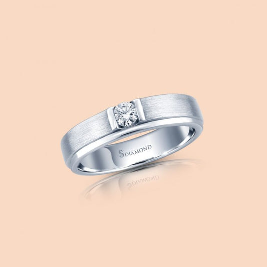 แหวนชาย Satin Brushed Single Step