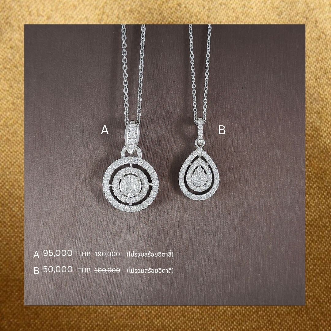 Pendant Promotion 11 natural diamond pendant, จี้เพชรแท้ S.Diamond Bangkok