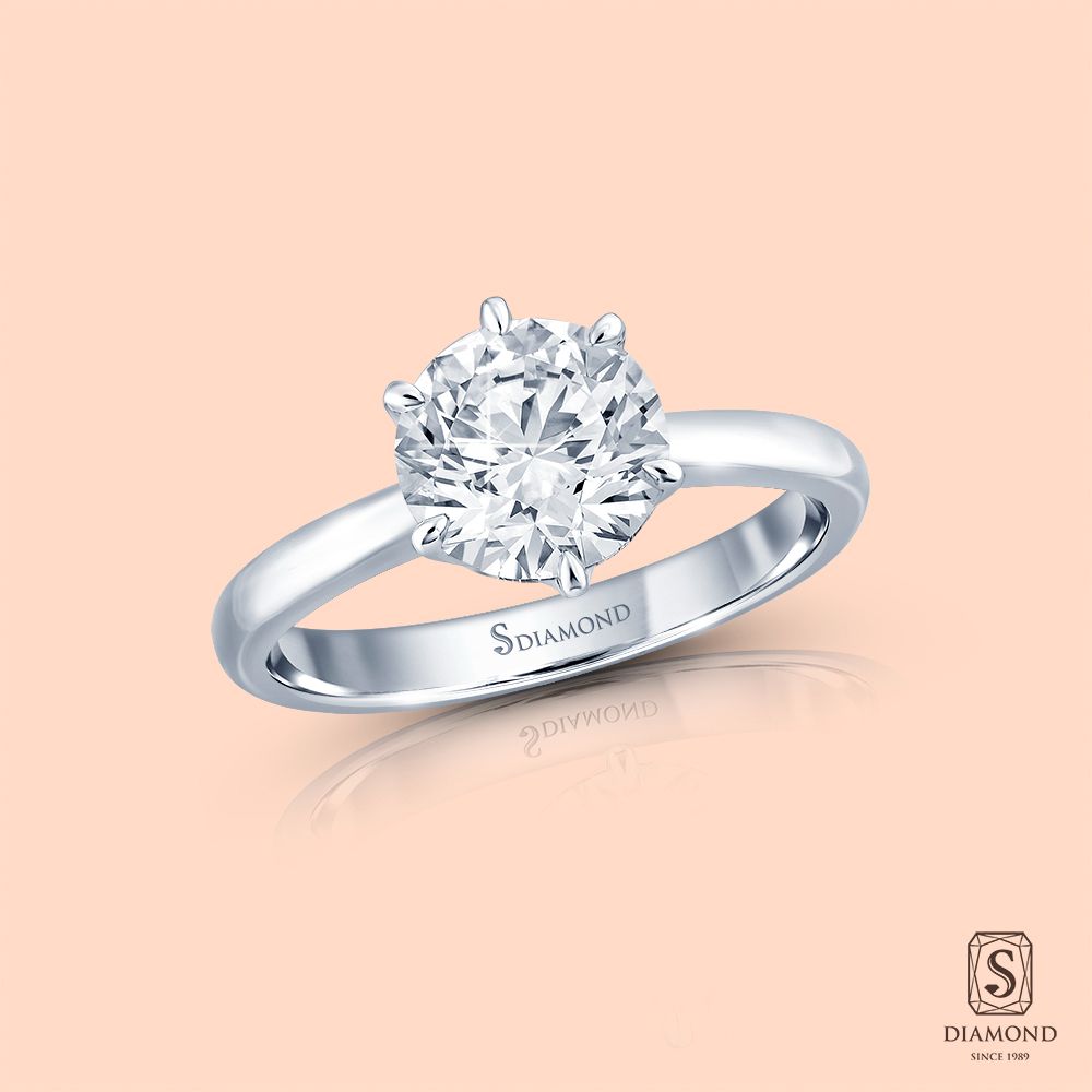 Love Classic 6 Prong Diamond Engagement Ring