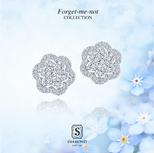Forget Me Not Grand Bloom Earrings (ต่างหู ฟอร์เก็ต มี น็อต แกรนด์ บลูม)
