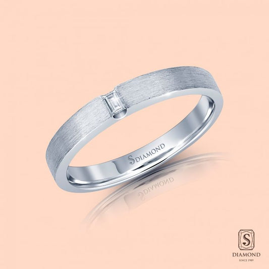 แหวนชาย Satin Baguette Diamond