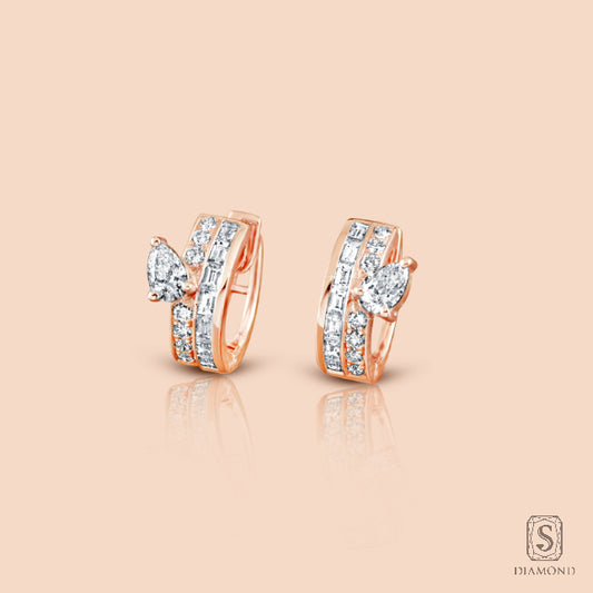 Huggies Earring In 18K Pink Gold