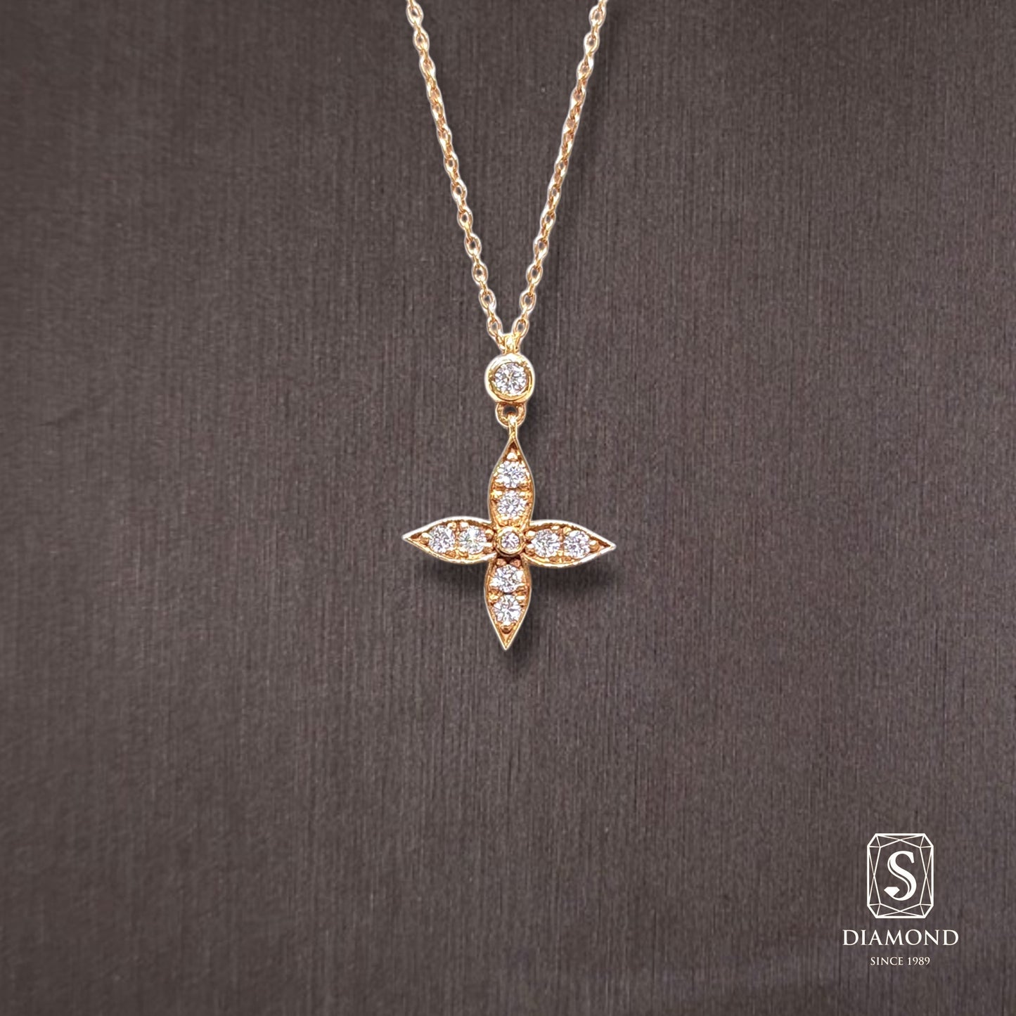 Diamond Pendant 012 by S.Diamond, elegant diamond pendant necklace