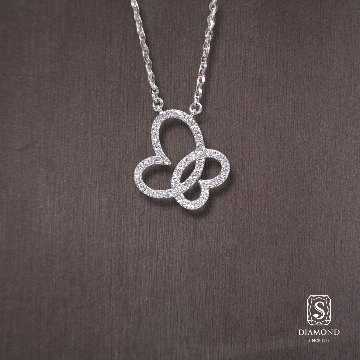 Diamond Pendant 014 by S.Diamond, elegant diamond pendant necklace