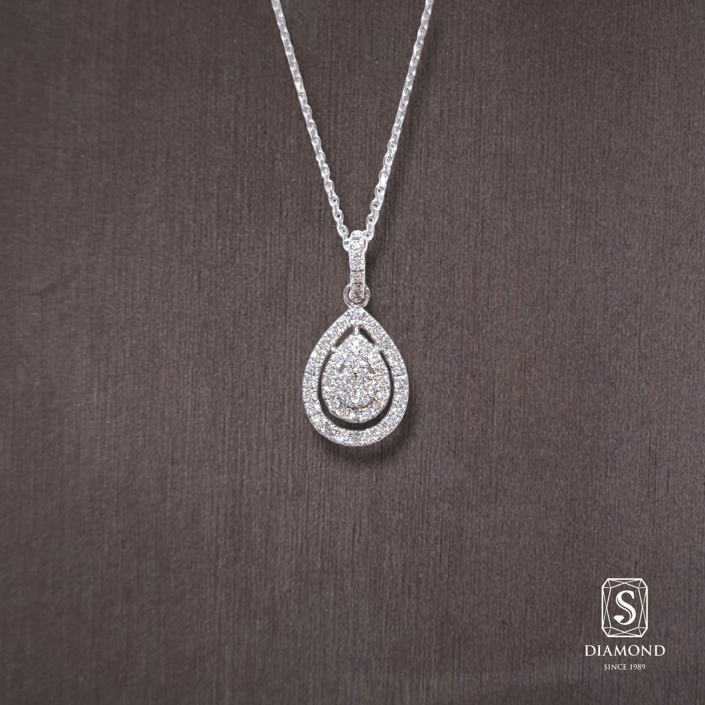 Diamond Pendant 002 by S.Diamond, elegant diamond pendant necklace