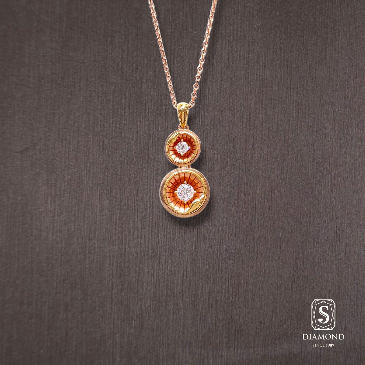 Diamond Pendant 023 by S.Diamond, elegant diamond pendant necklace