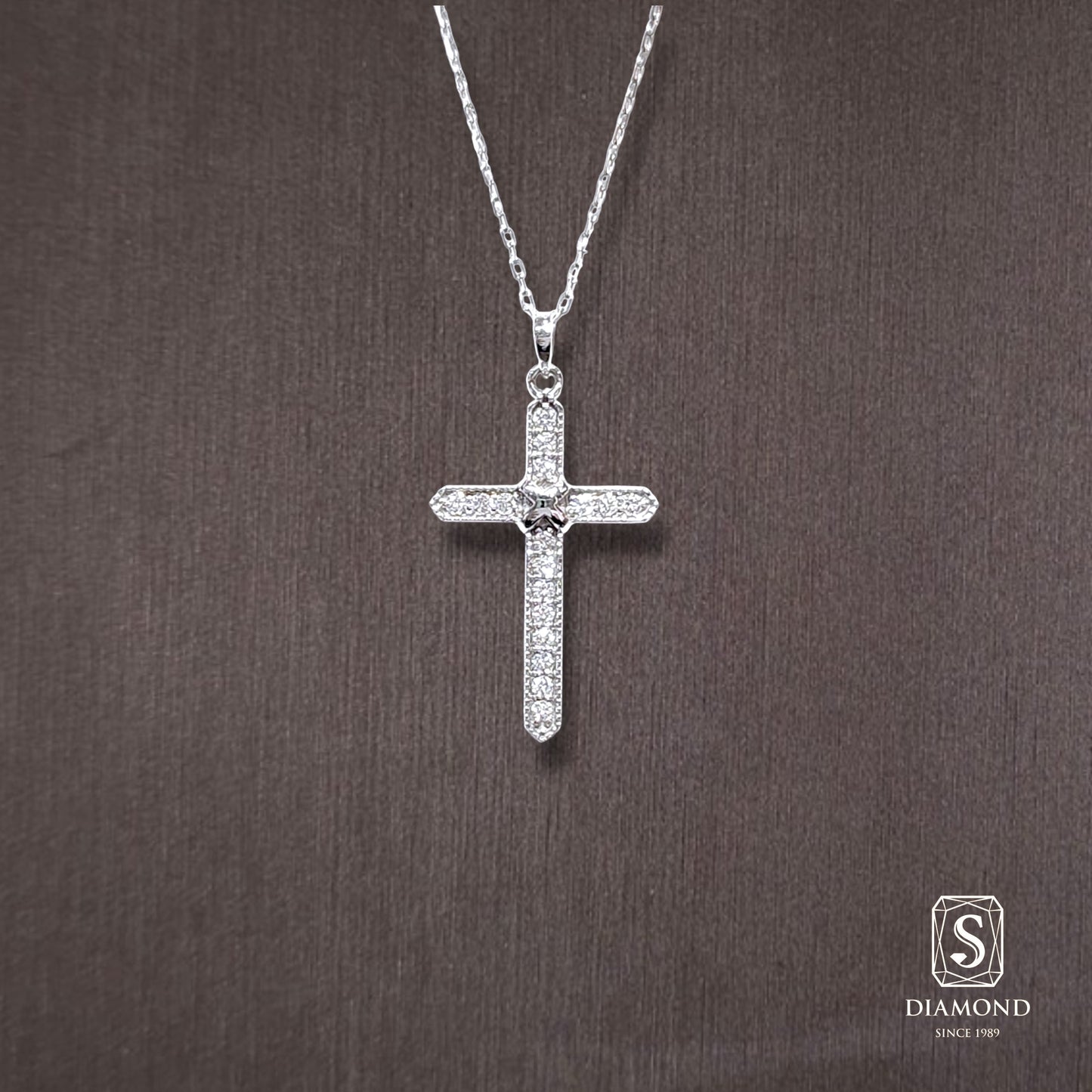 Diamond Pendant 024 by S.Diamond, elegant diamond pendant necklace