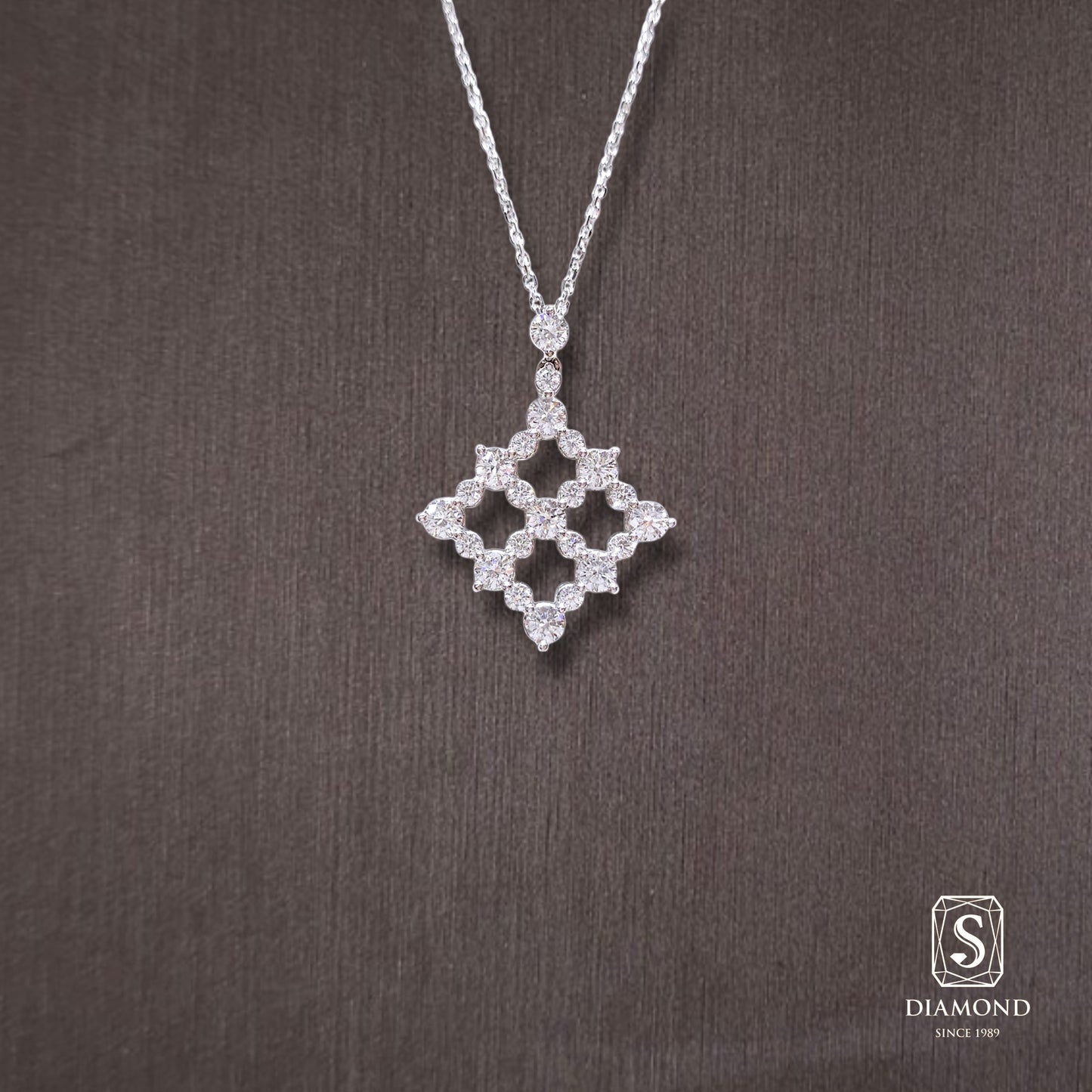 Diamond Pendant 031 by S.Diamond, elegant diamond pendant necklace