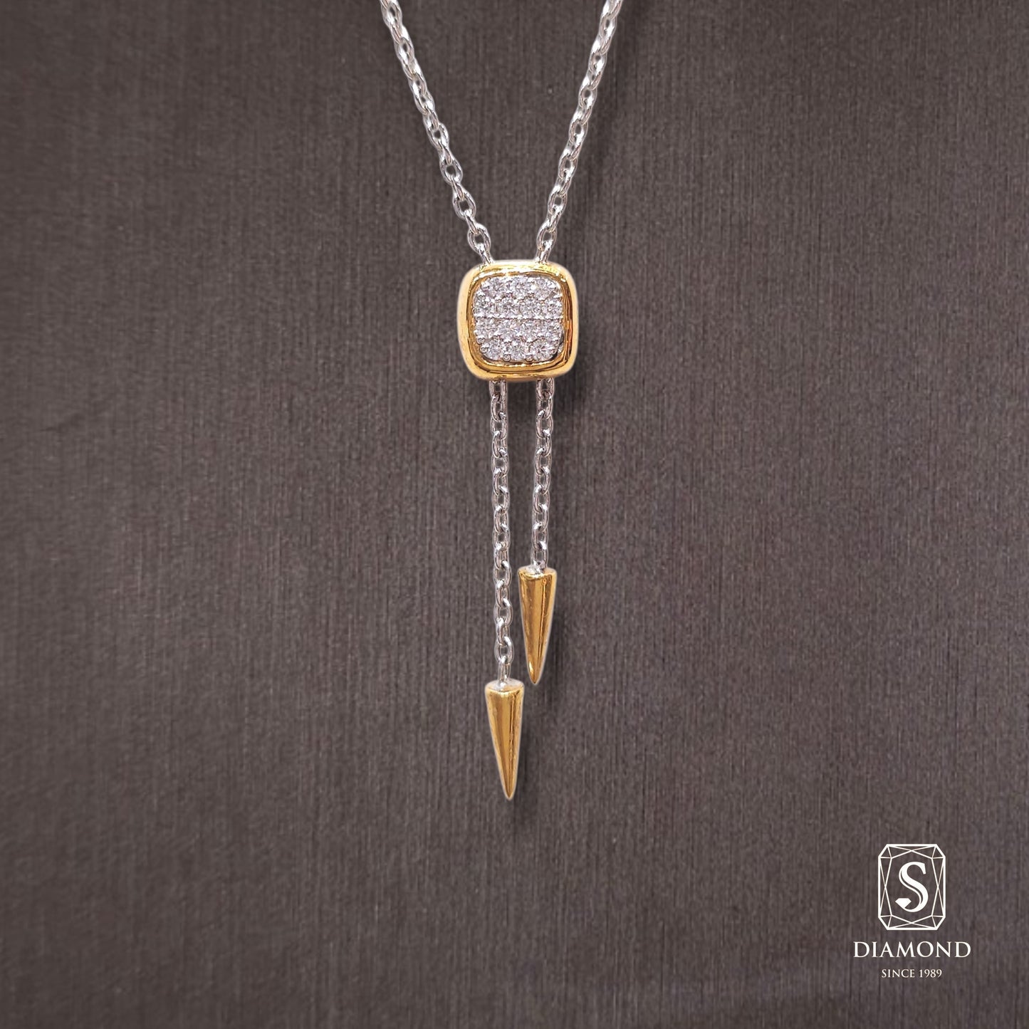 Diamond Pendant 033 by S.Diamond, elegant diamond pendant necklace