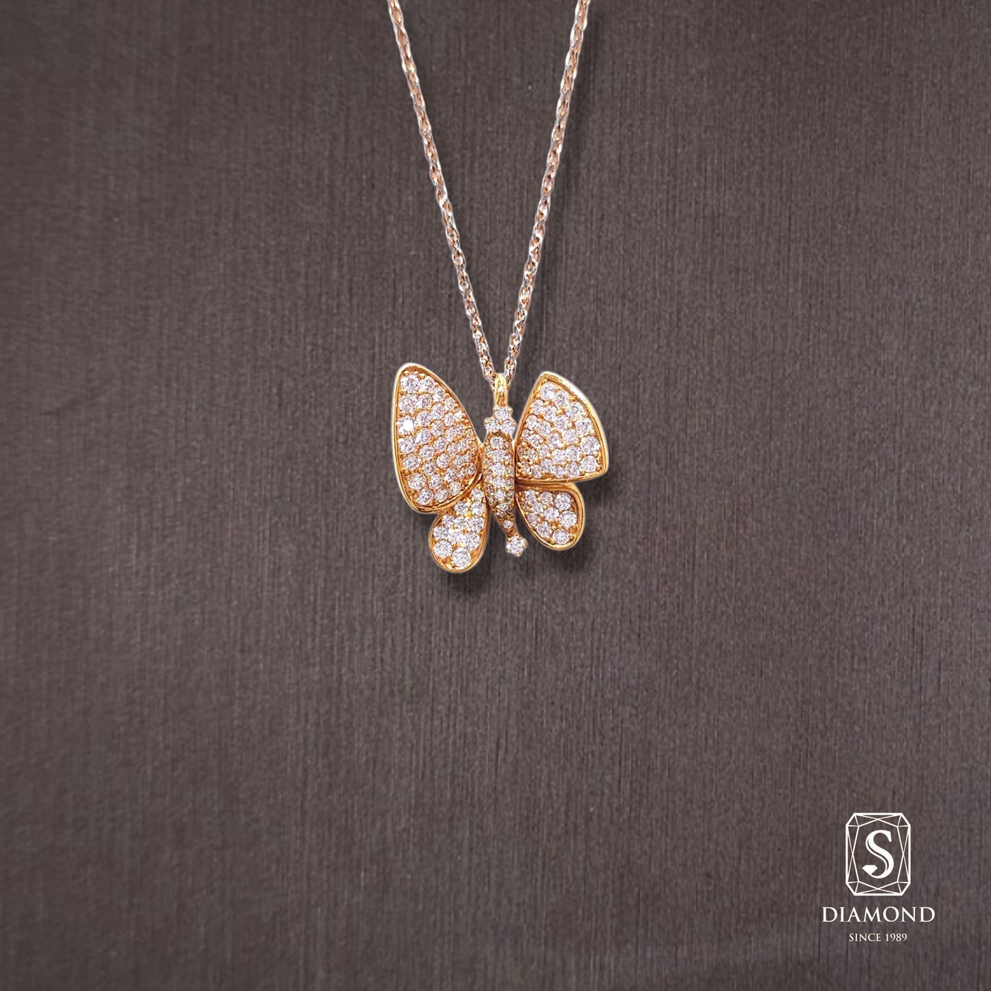 Diamond Pendant 034 by S.Diamond, elegant diamond pendant necklace