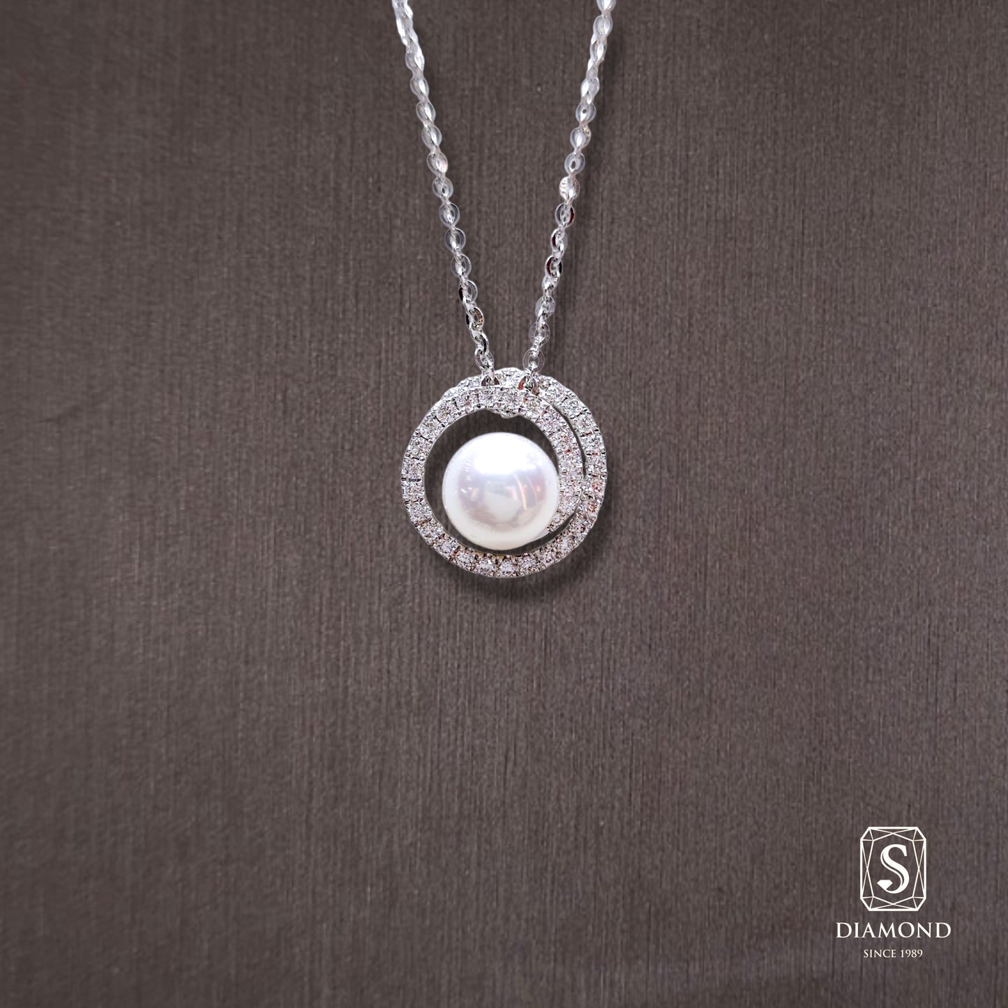 Diamond Pendant 036 by S.Diamond, elegant diamond pendant necklace