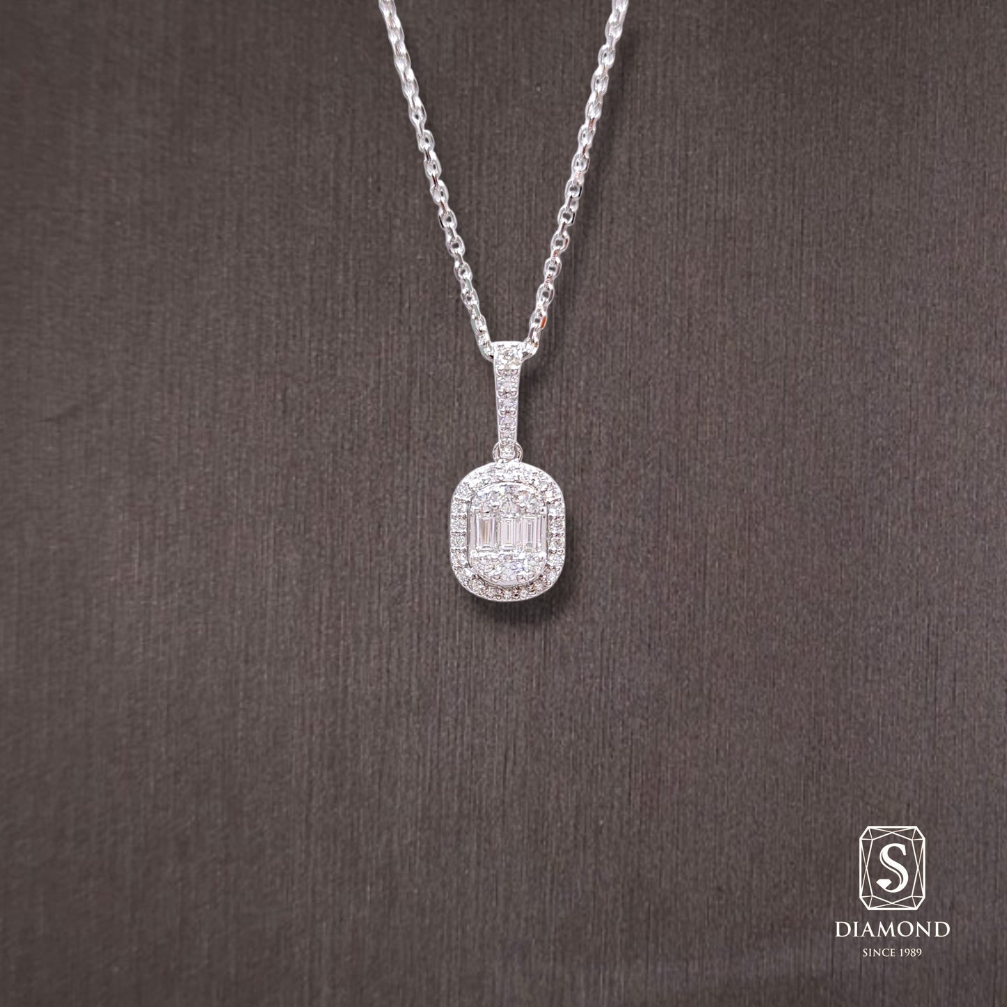 Diamond Pendant 040 by S.Diamond, elegant diamond pendant necklace