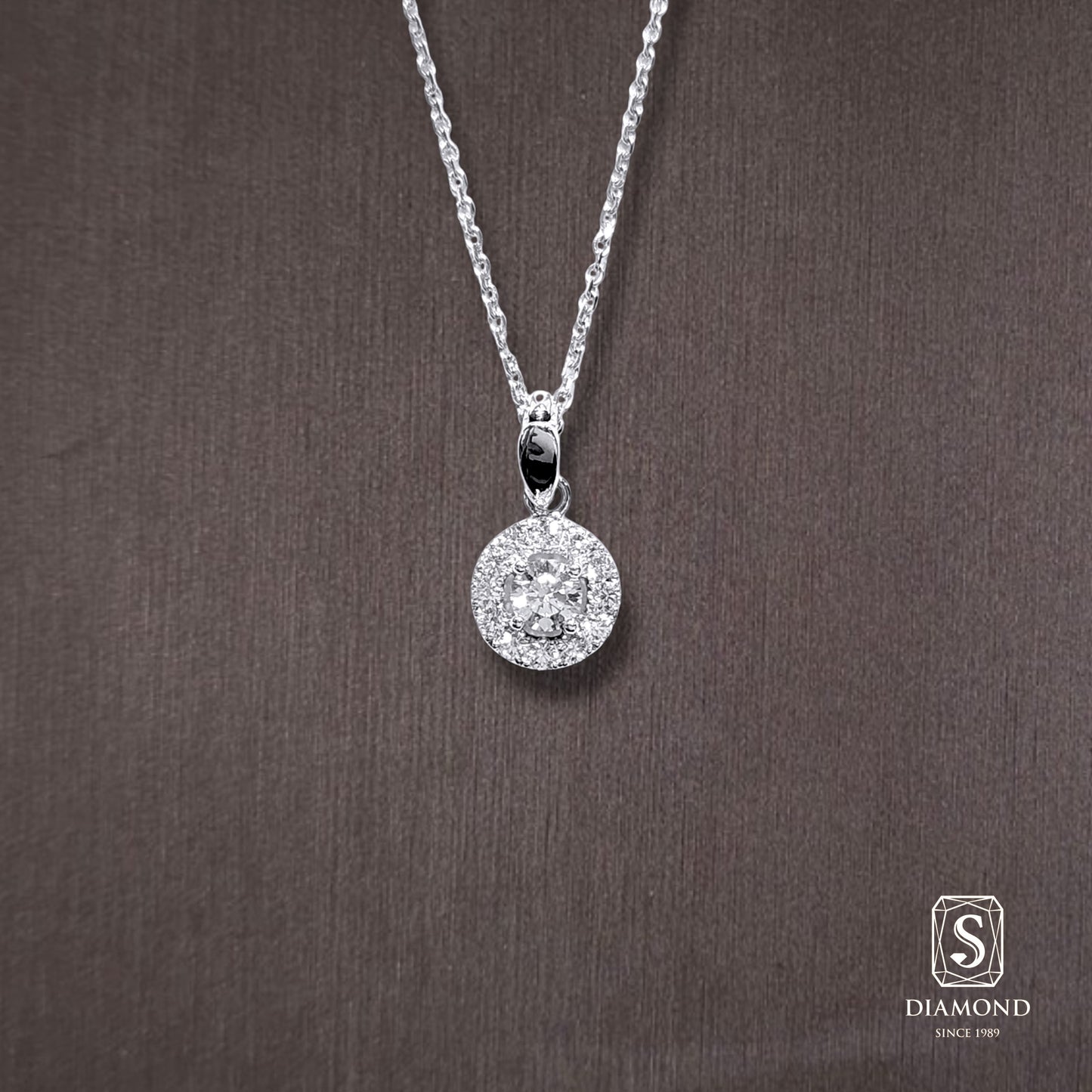Diamond Pendant 046 by S.Diamond, elegant diamond pendant necklace