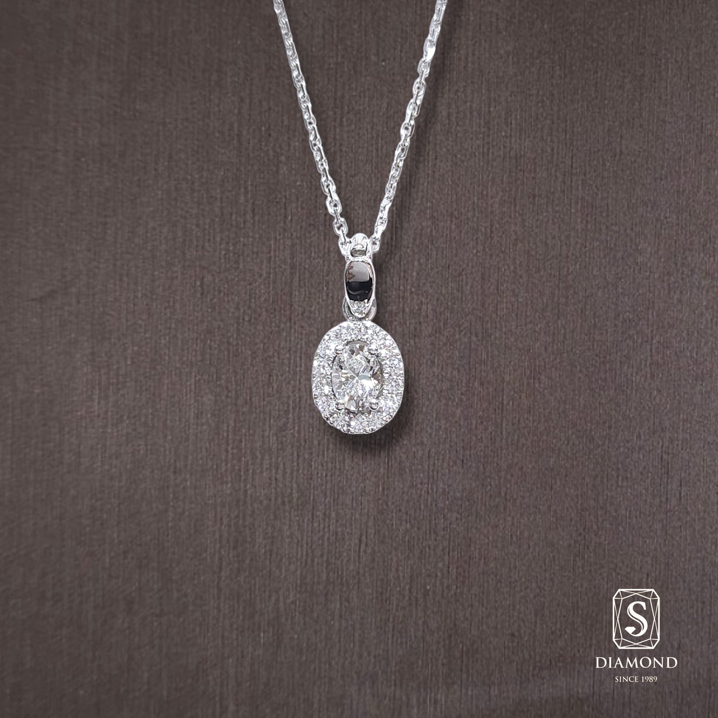 Diamond Pendant 048 by S.Diamond, elegant diamond pendant necklace