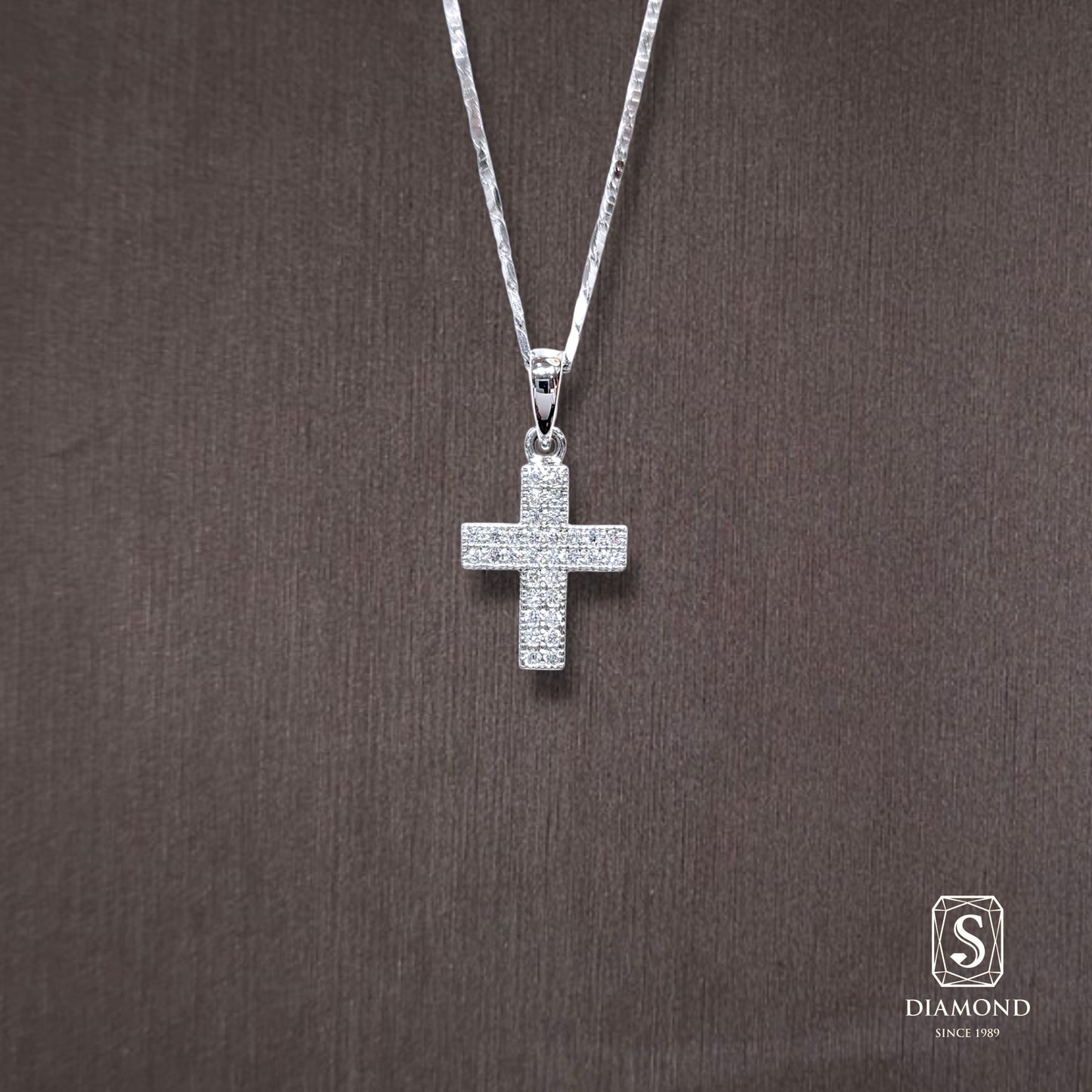 Diamond Pendant 053 by S.Diamond, elegant diamond pendant necklace
