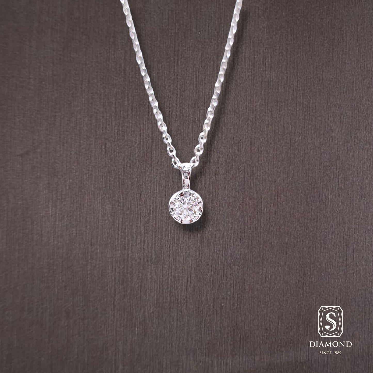 Diamond Pendant 055 by S.Diamond, elegant diamond pendant necklace
