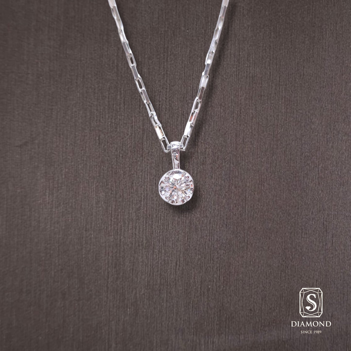 Diamond Pendant 057 by S.Diamond, elegant diamond pendant necklace