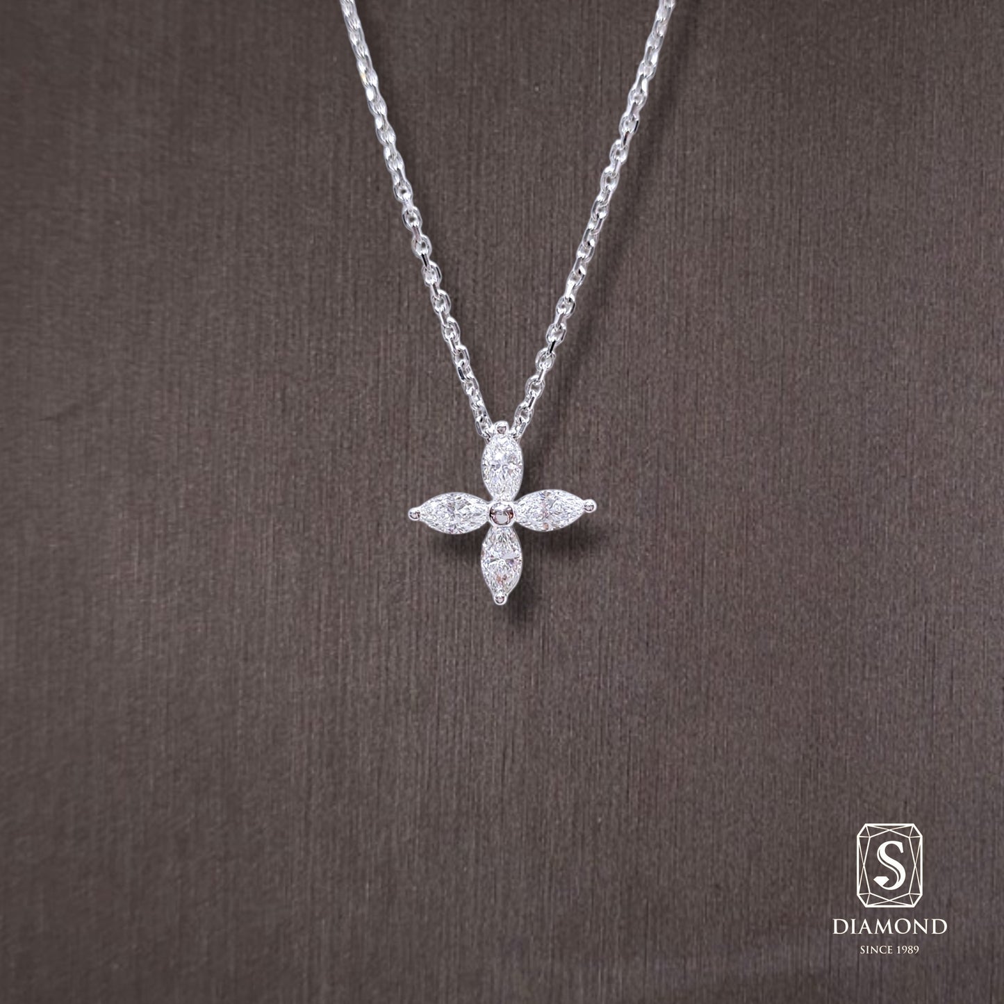 Diamond Pendant 058 by S.Diamond, elegant diamond pendant necklace