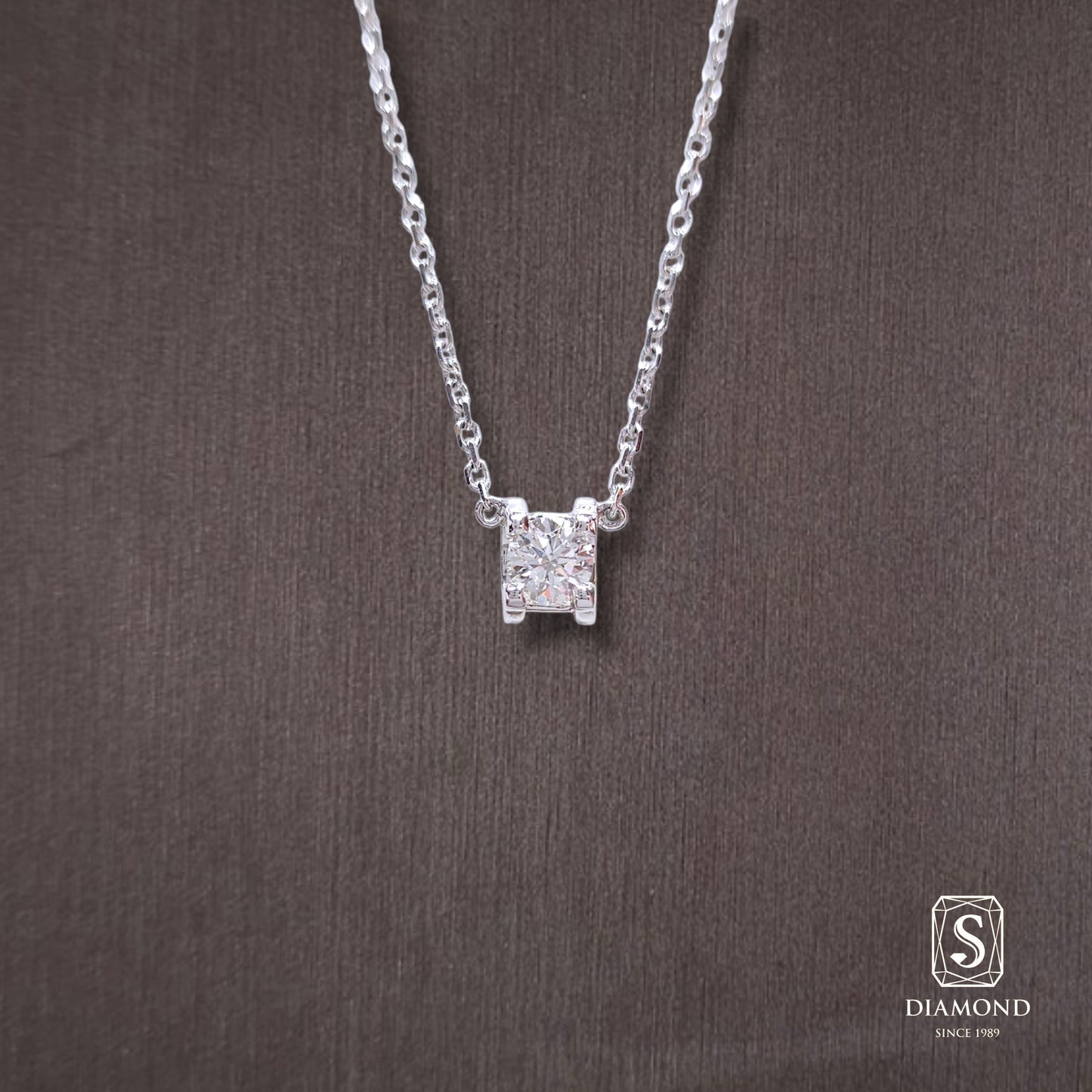Diamond Pendant 059 by S.Diamond, elegant diamond pendant necklace