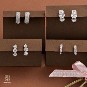 The Soirée Illusion | ต่างหูประกบแบบหรูหราสำหรับใส่ออกงานเลี้ยงสังสรรค์เปล่งประกายพรีเมียม
