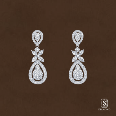 The Bridal Aura Pear | ต่างหูเพชรหยดน้ำหวานอ่อนช้อยหรูหราสำหรับใช้เป็นชุดเจ้าสาวสวยงามที่สุด