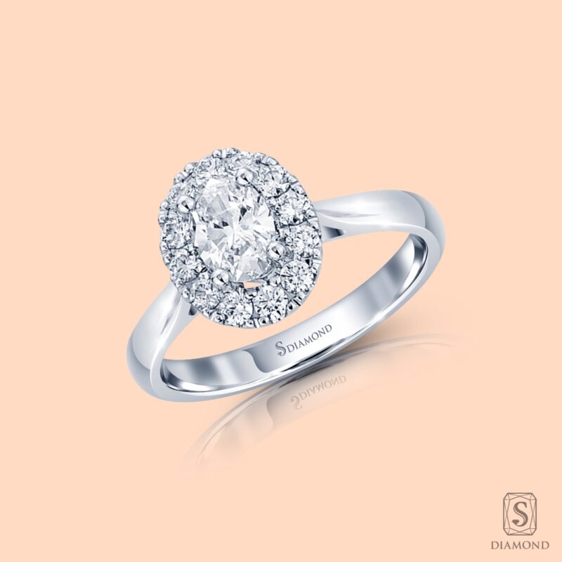 Oval Shape Diamond Engagement Rings | Oval Cut Diamond Halo Rings