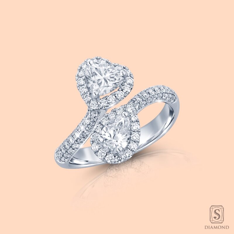 Heart & Pear Shape Diamond Rings | Heart & Pear Cut Diamond Fever Rings