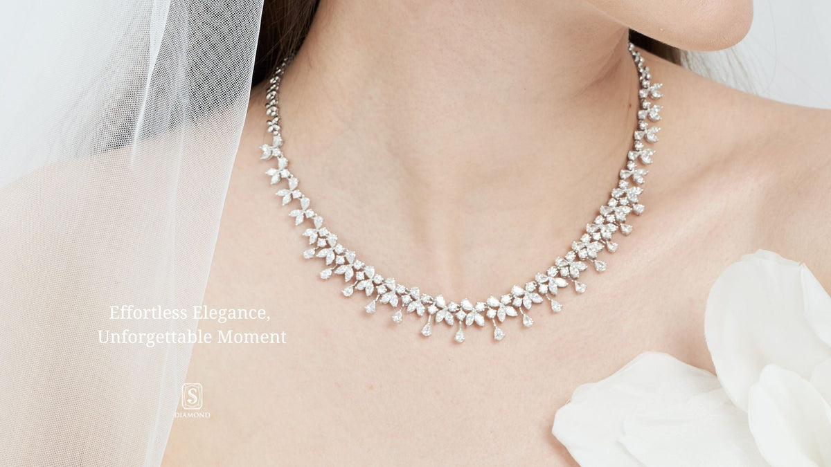Natural diamond necklaces in Bangkok by S.Diamond