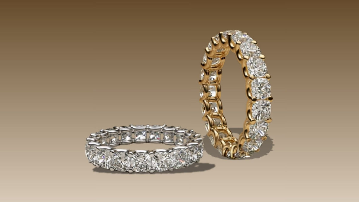 Natural diamond eternity rings in Bangkok by S.Diamond