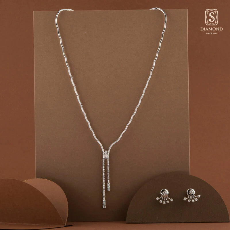 The Urban Pear-Aura Bridal Set | เครื่องเพชรเจ้าสาว เครื่องประดับเพชรแท้ GIA ดีไซน์เรียบหรูห้อยจี้หยดน้ำล้อมเน้นความกระฉับกระเฉงวัยทำงาน ราคาประหยัด