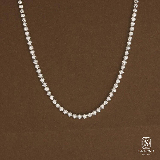 The Regal Radiance Diamond Necklaces | สร้อยคอเจ้าสาว สร้อยคอเพชรแท้  รุ่นคอกลม พรีเมี่ยม