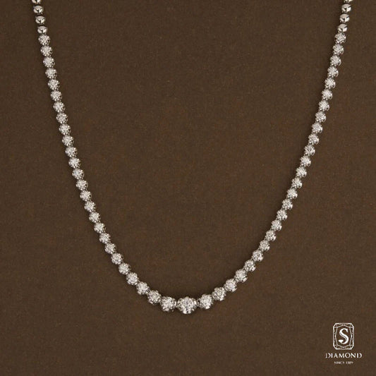 The Infinite Aura Diamond Necklaces | สร้อยคอเจ้าสาว สร้อยคอเพชรแท้  รุ่นคอกลม เพชรไล่ไซร์