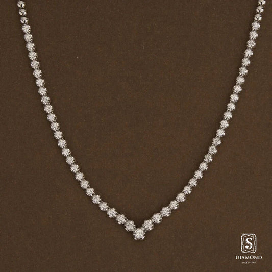 The Infinite V-Splendor Diamond Necklaces  | สร้อยคอเจ้าสาว สร้อยคอเพชรแท้ ทรงคอวี GIA ราคาประหยัด