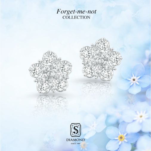 Forget Me Not Eternal Bloom Earrings (ต่างหู ฟอร์เก็ต มี น็อต อีเทอร์นัล บลูม)