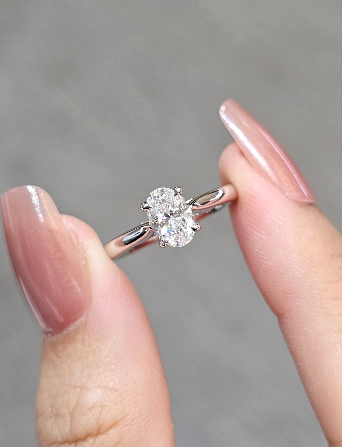 engagement ring oval cut natural diamond 