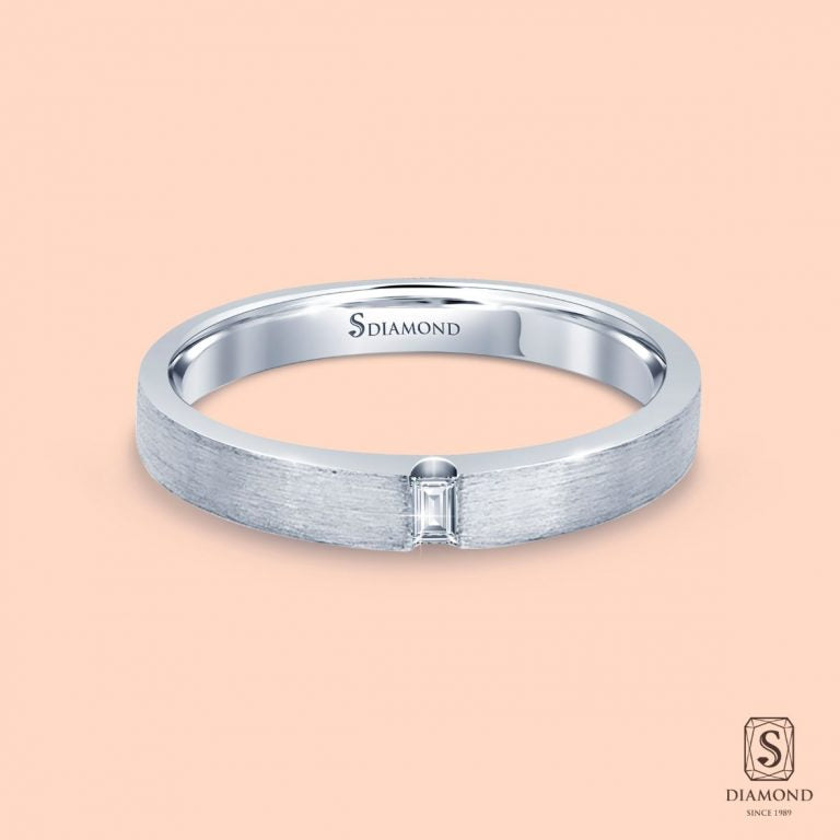 แหวนชาย Satin Baguette Diamond