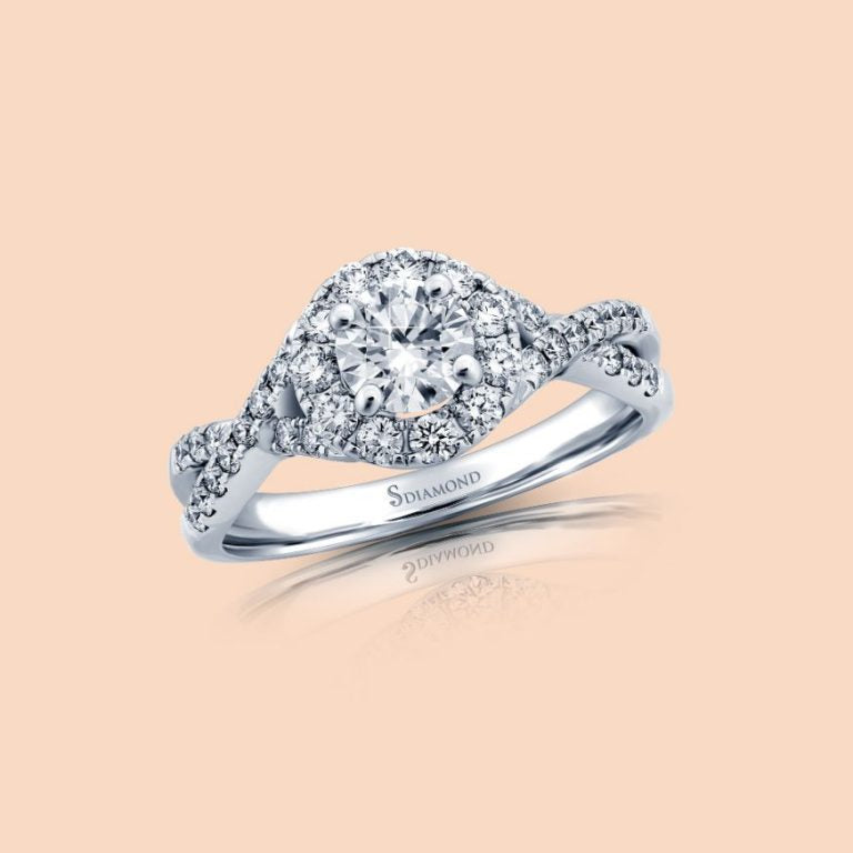 แหวนแต่งงาน Halo Ring Twist Band