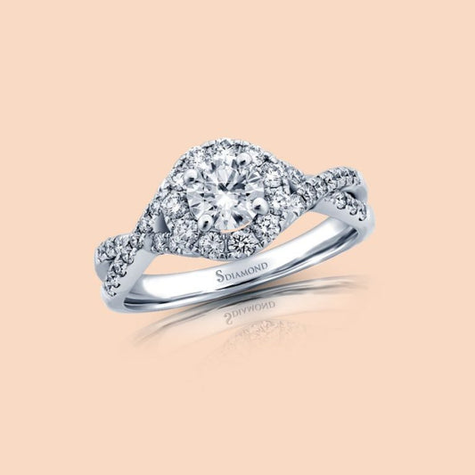 แหวนแต่งงาน Halo Ring Twist Band