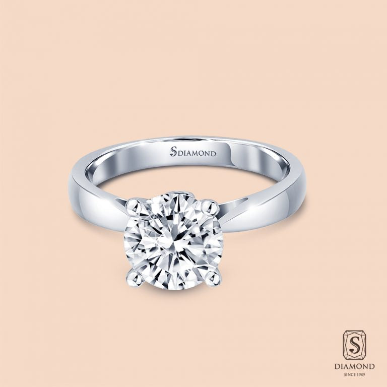 แหวนแต่งงาน Solitaire V diamond