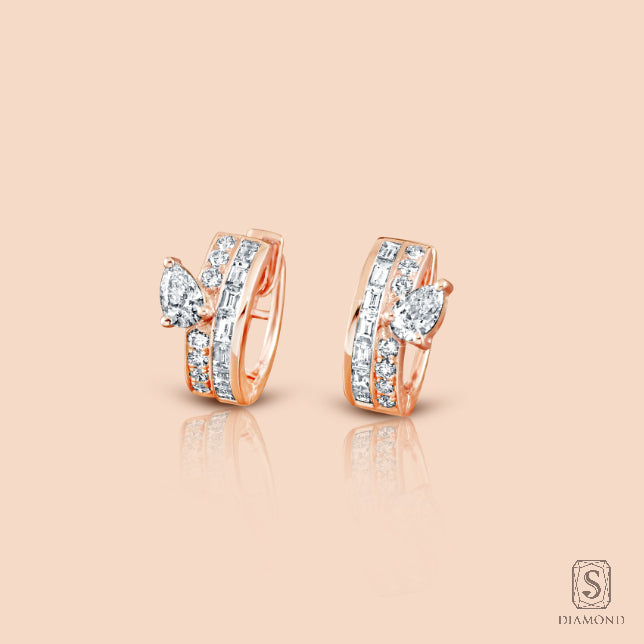 Huggies Earring In 18K Pink Gold