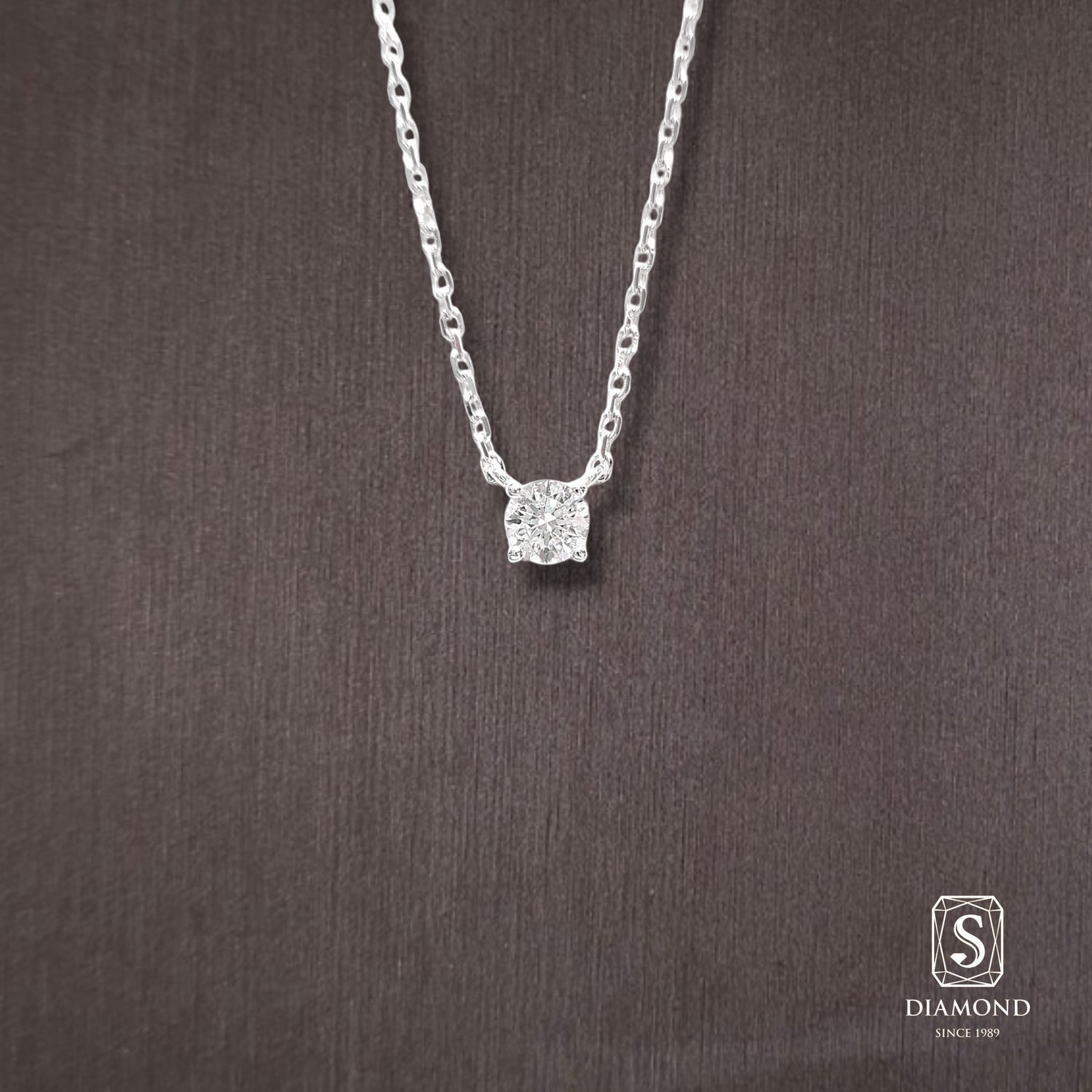 Diamond Pendant 011 by S.Diamond, elegant diamond pendant necklace