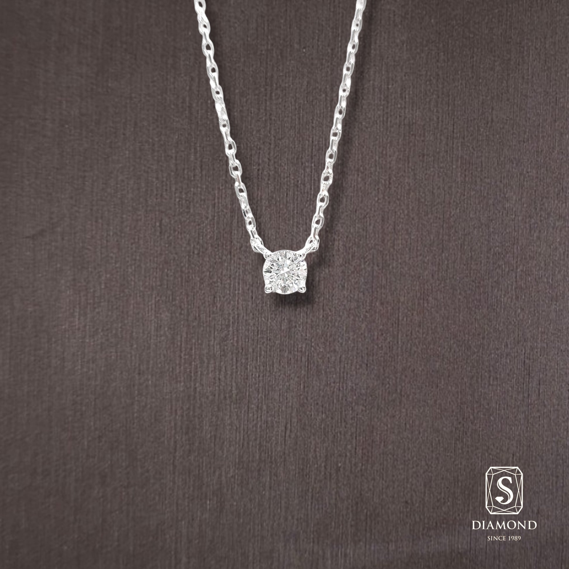 Diamond Pendant 011 by S.Diamond, elegant diamond pendant necklace
