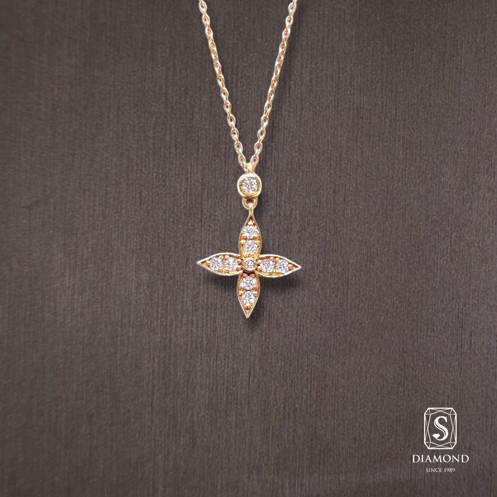 Diamond Pendant 012 by S.Diamond, elegant diamond pendant necklace