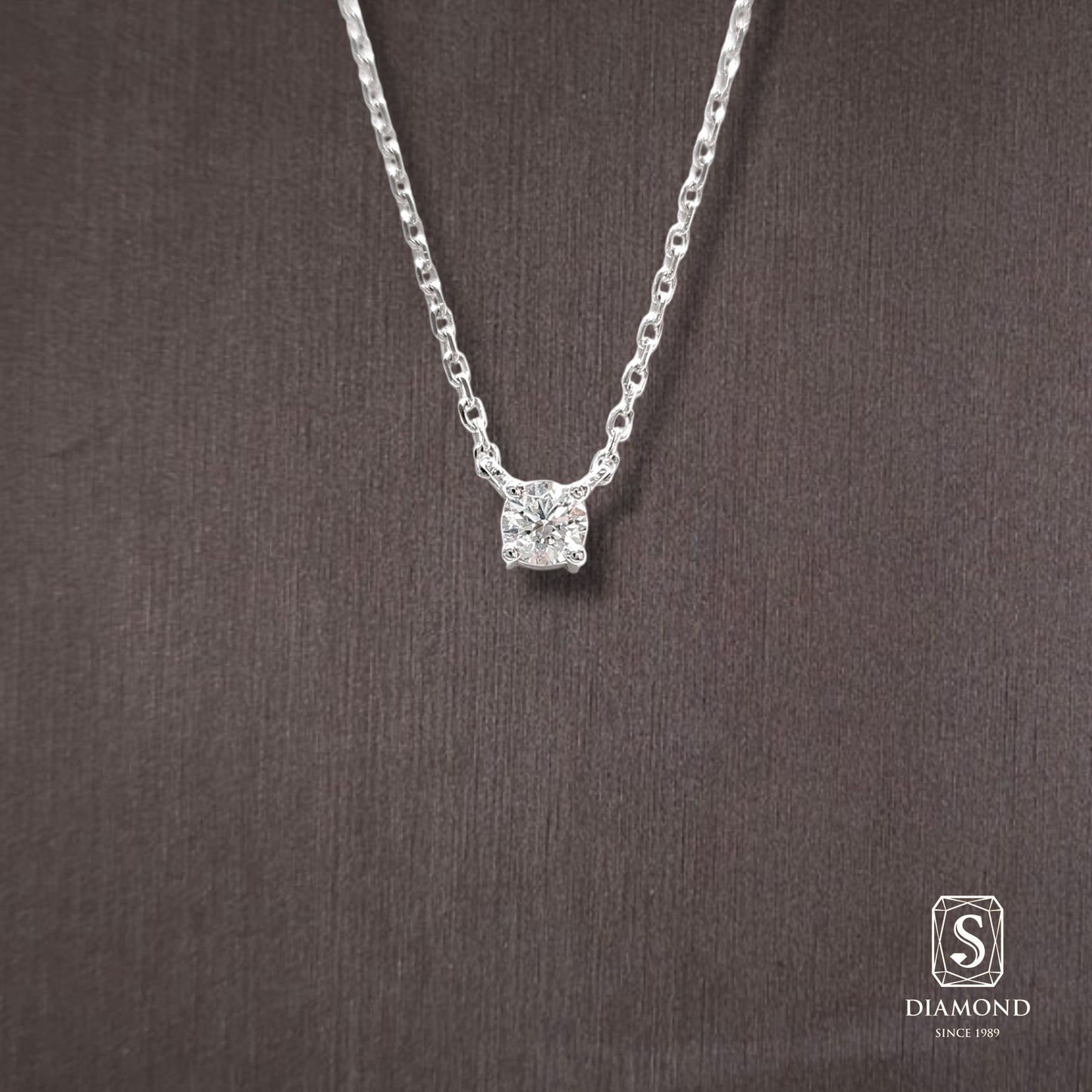 Diamond Pendant 013 by S.Diamond, elegant diamond pendant necklace