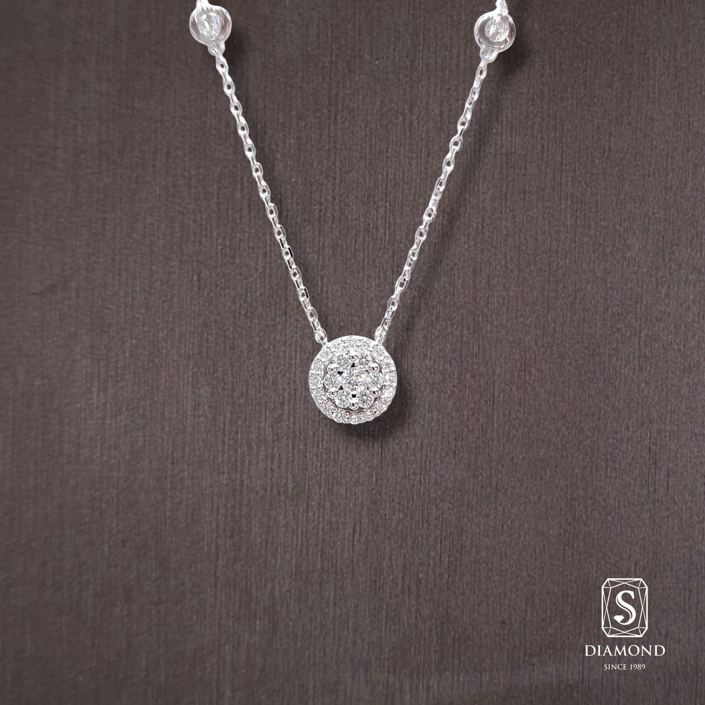 Diamond Pendant 015 by S.Diamond, elegant diamond pendant necklace