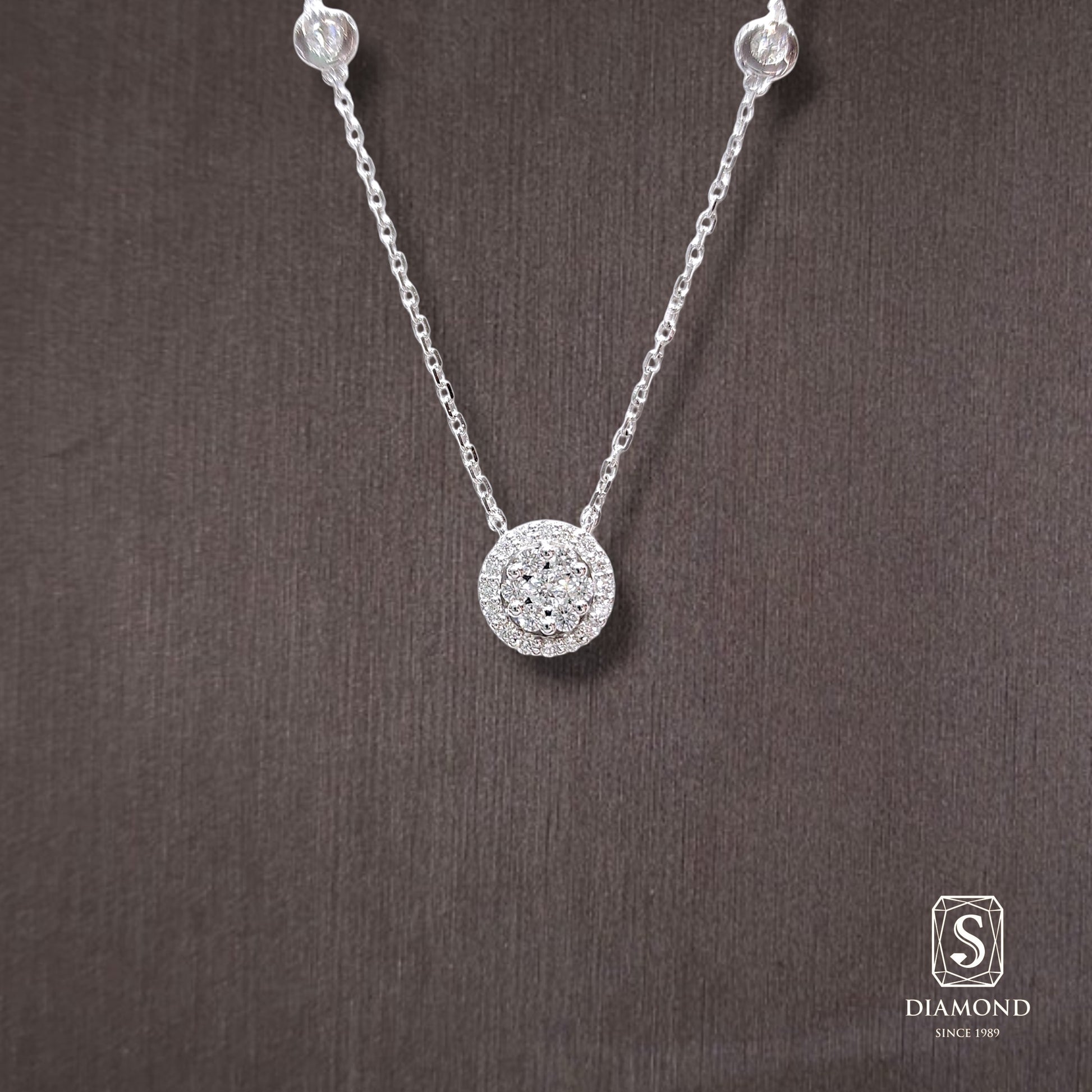 Diamond Pendant 015 by S.Diamond, elegant diamond pendant necklace