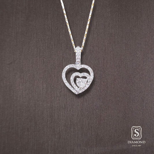 Diamond Pendant 016 by S.Diamond, elegant diamond pendant necklace