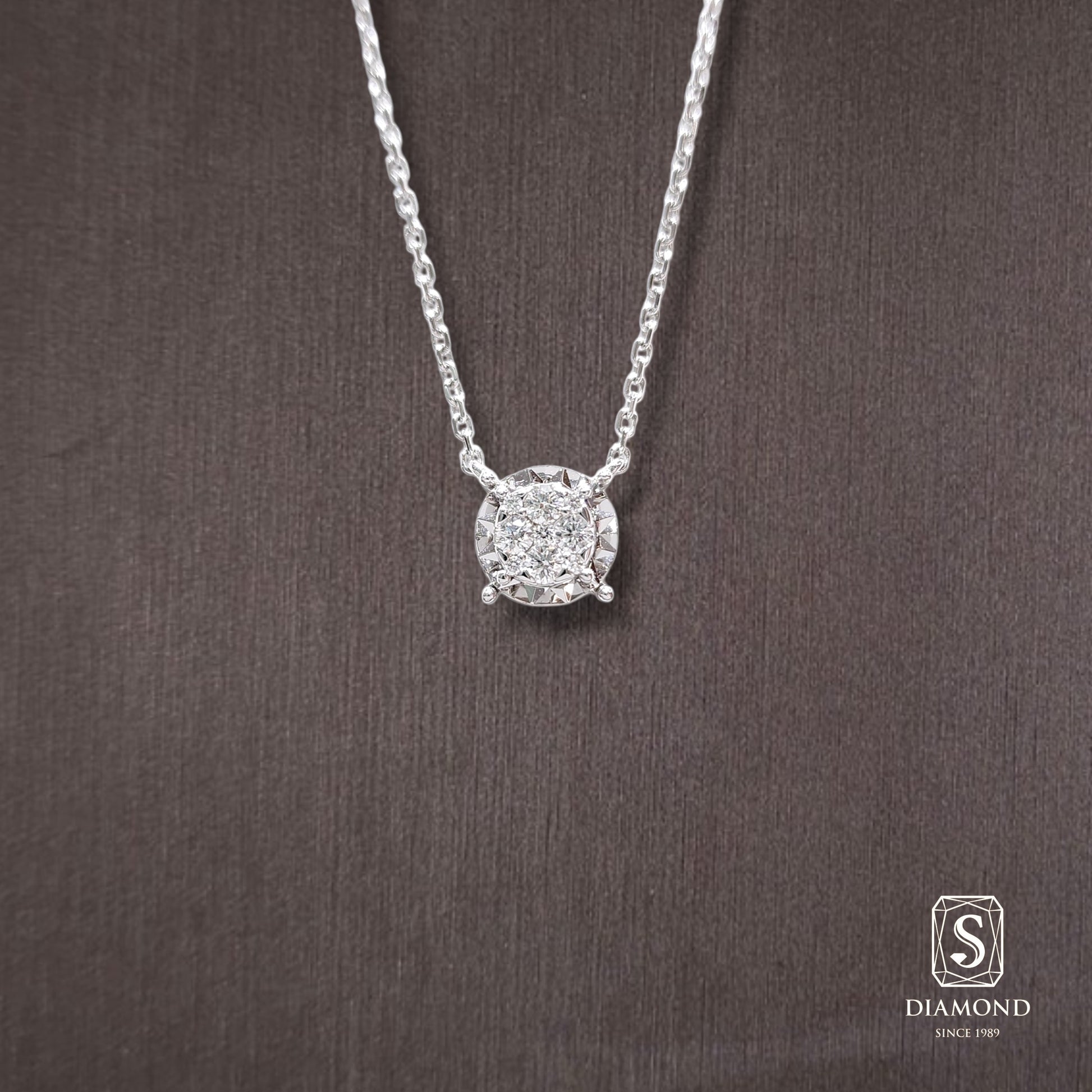 Diamond Pendant 017 by S.Diamond, elegant diamond pendant necklace